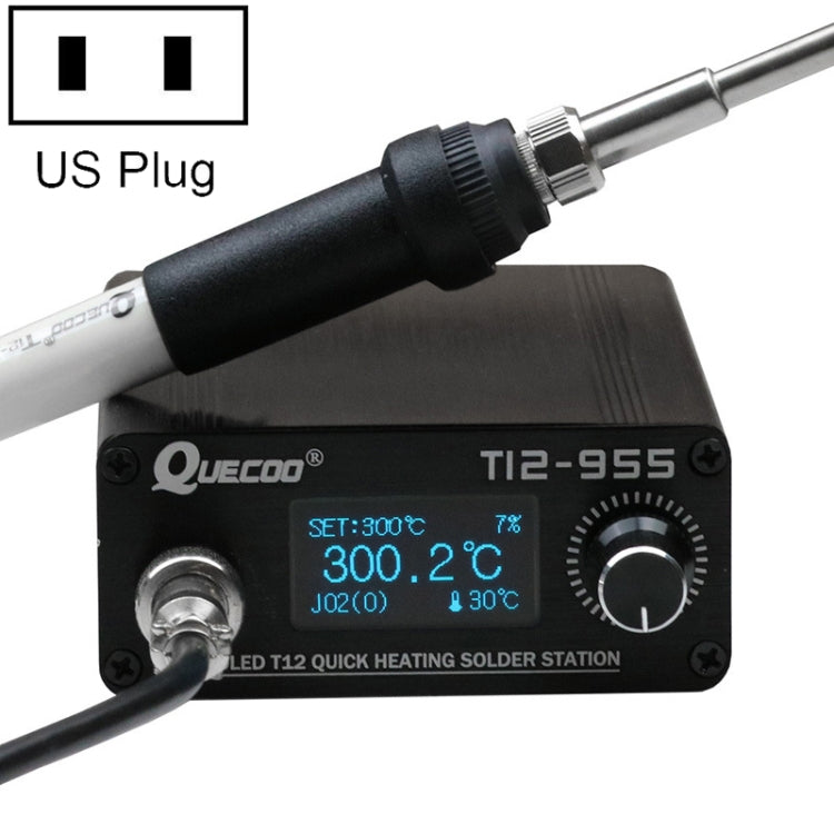 QUECOO 1.3-inch Screen Constant Temperature Soldering Iron, Set: US Plug (955+907)