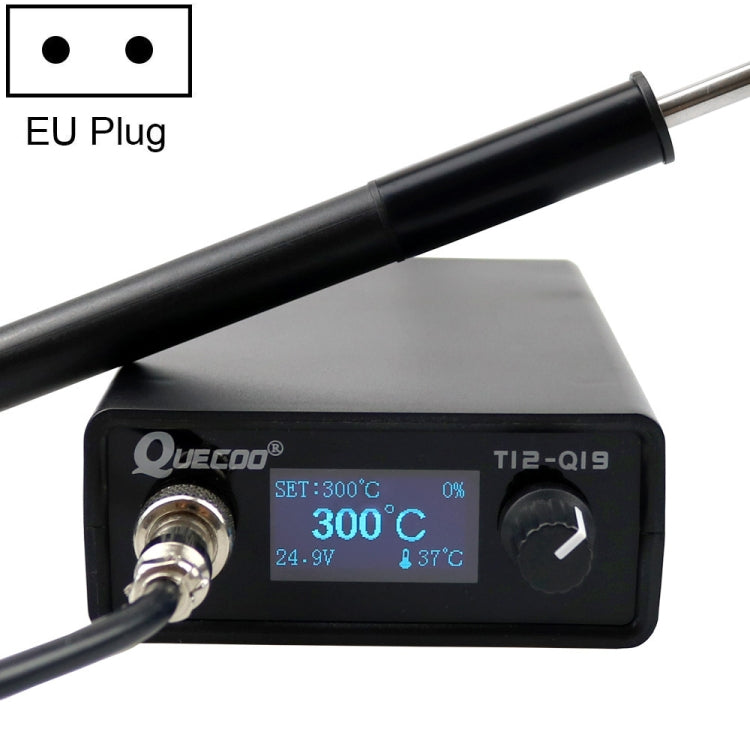 QUECOO 1.3 Inch Display Soldering Station with Handle, Set: EU Plug (Q19+M8)