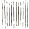 12 In 1 Stainless Steel Wax Carving Knife Dental Tool Set Clay Modeling Tool