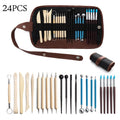 24 In 1 Pottery Tool Set Pottery Clay Stone Carving Knife DIY Clay Combination Tool