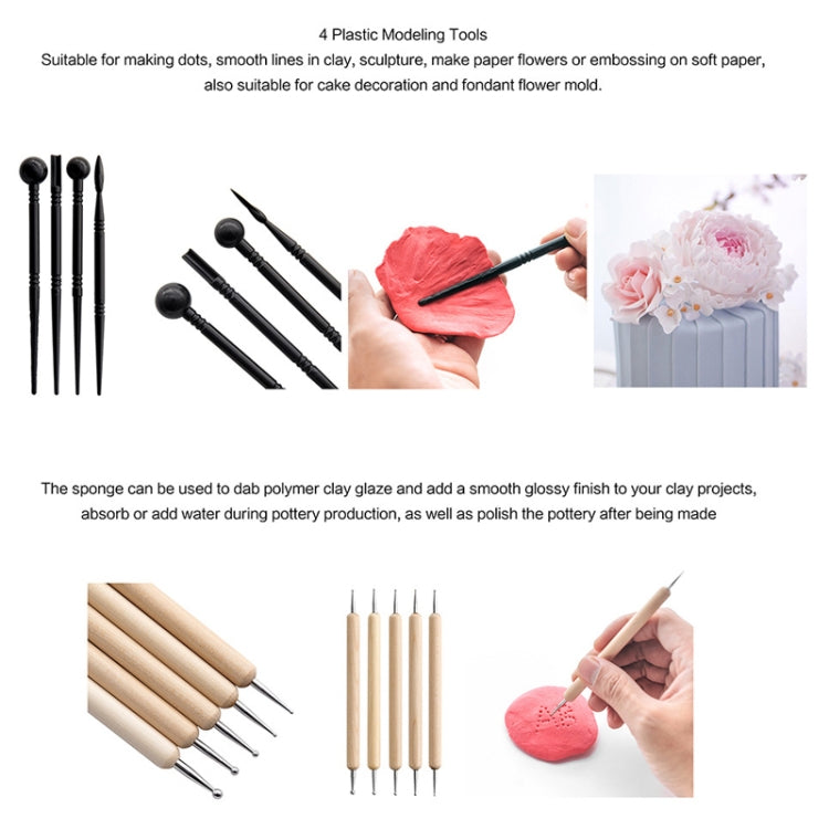 24 In 1 Pottery Tool Set Pottery Clay Stone Carving Knife DIY Clay Combination Tool