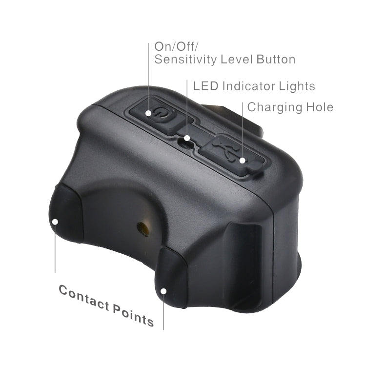 Pet Collar Trainer Rechargeable Automatic Bark Stop(Black)