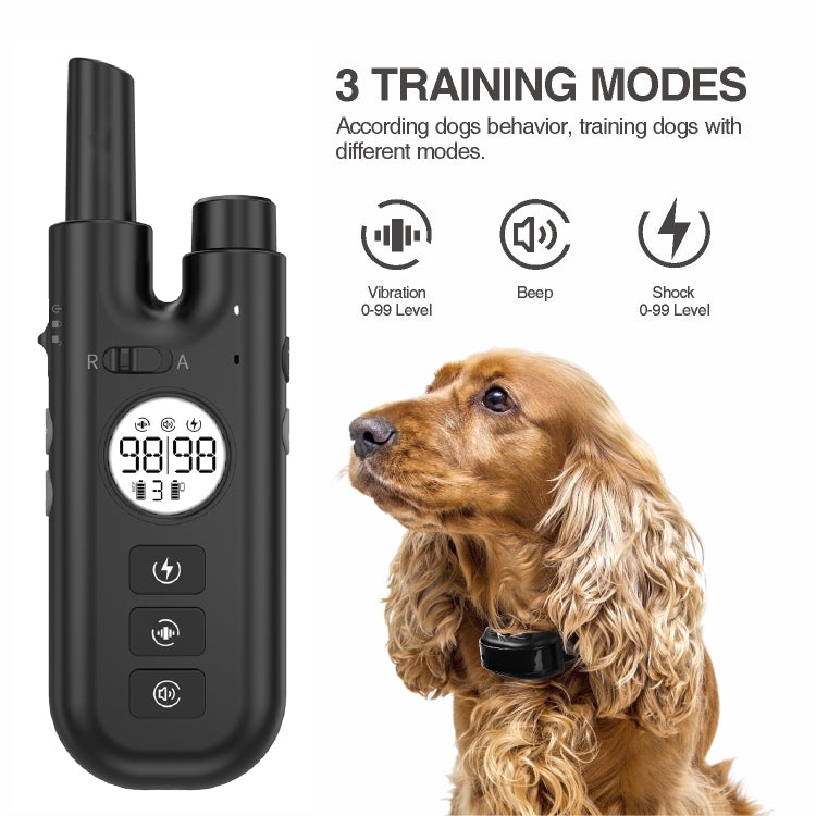 Intelligent Remote Control Dog Trainer Automatic Barking Stop Collar(White)
