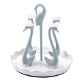 Home Portable Drainer Cup Holder With Rotatable Tray, Specification: Four Cups(Blue)