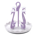 Home Portable Drainer Cup Holder With Rotatable Tray, Specification: Four Cups(Purple)