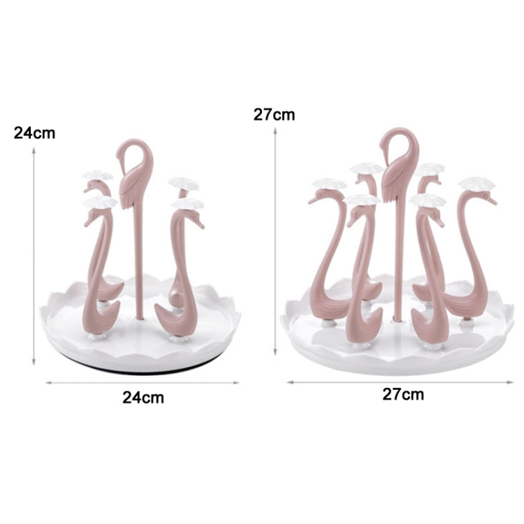 Home Portable Drainer Cup Holder With Rotatable Tray, Specification: Six Cups(Purple)