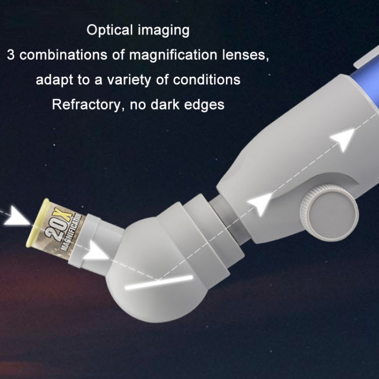 Children High-definition Multiple Astronomical Telescope Science Teaching Aids(B Model Blue)