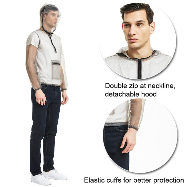 Jungle Expedition Breathable Insect-proof Jacket With Hood Anti-bite Mesh Gauze Cloth, Size: L