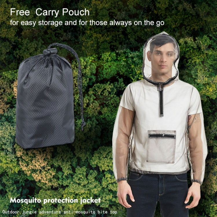 Jungle Expedition Breathable Insect-proof Jacket With Hood Anti-bite Mesh Gauze Cloth, Size: XL