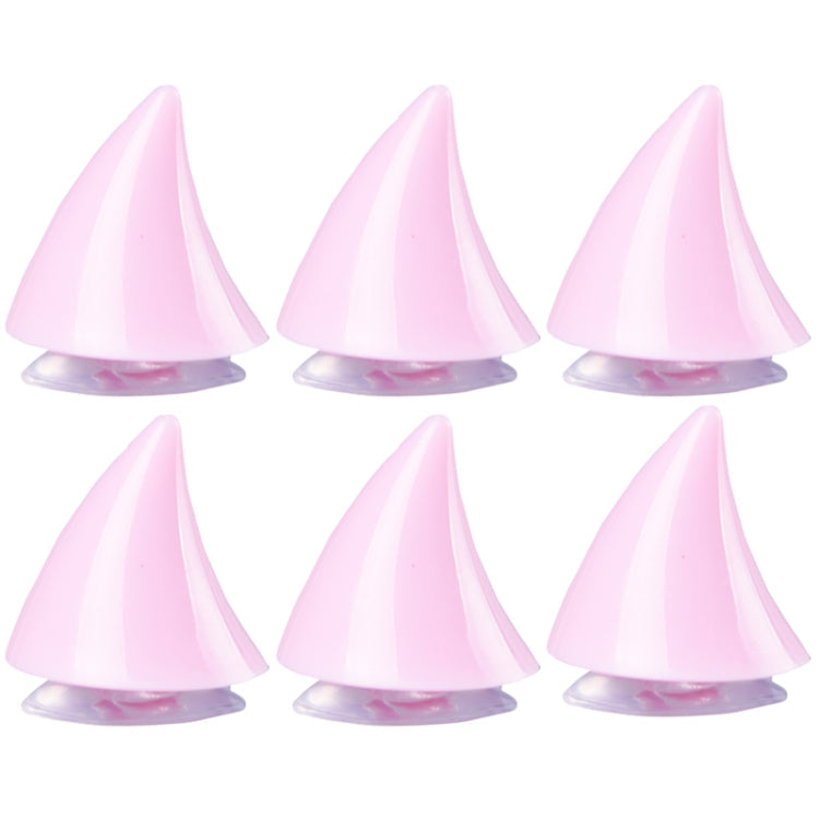 2pcs /Pair Motorcycle Helmet Devil Sucker Decoration, Style: Small Horns (Light Pink)