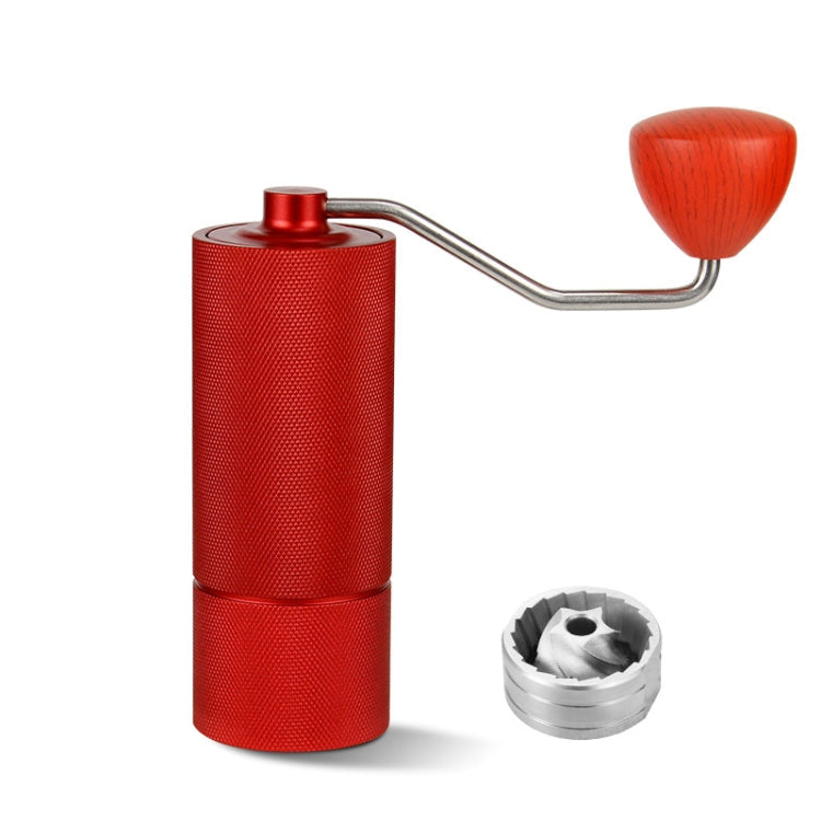 CNC Stainless Steel Hand Crank Coffee Bean Grinder, Specification: Pentagon Red