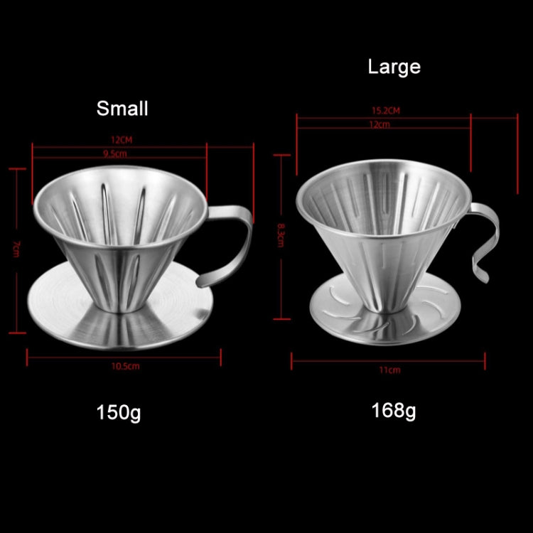 Double-layer Stainless Steel Pour-over Coffee Filter, Size: Small