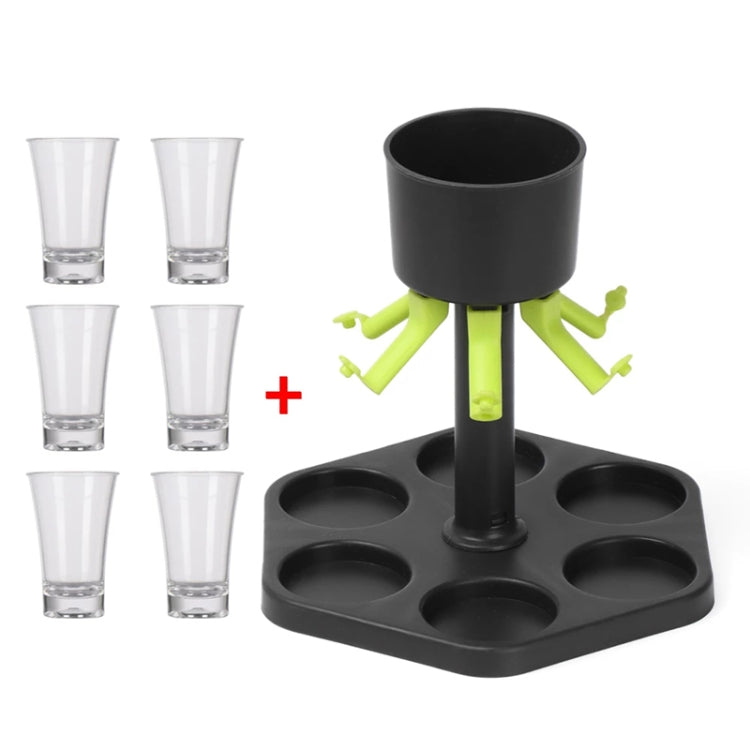 Bar Party 6 Cups Wine Dispenser Wine Pourer Drink Dispenser(6 Cups+Holder)