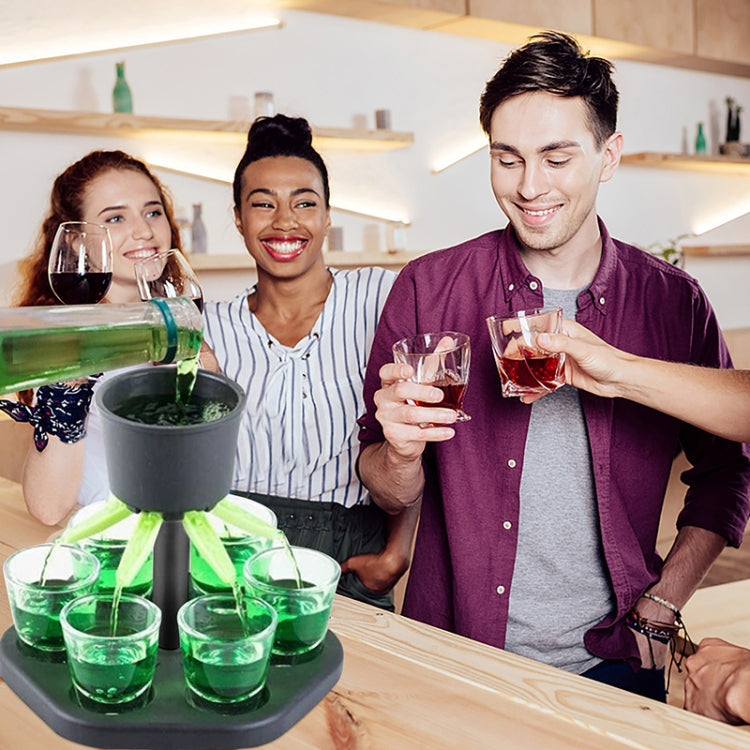 Bar Party 6 Cups Wine Dispenser Wine Pourer Drink Dispenser(6 Cups+Holder)