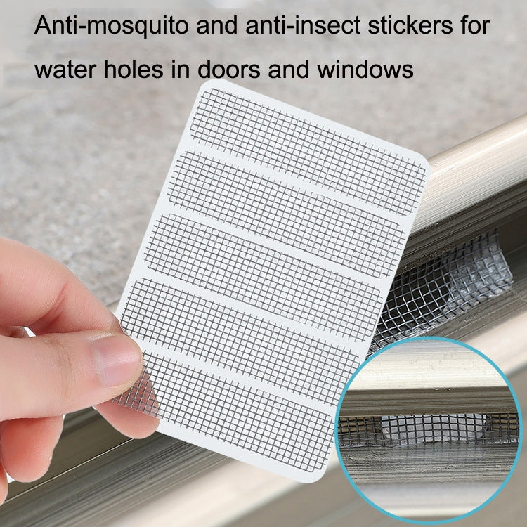 5pcs / Set  ZX017 Screen Window Self-adhesive Drain Hole Mosquito Sticker(Gray)