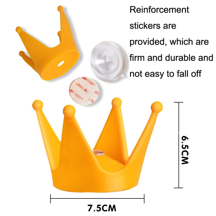 2PCS Motorcycle Crown Sucker Helmet Decoration(Yellow)