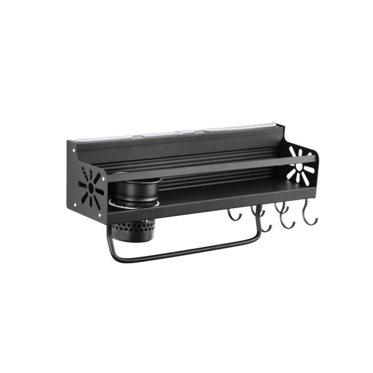 Kitchen Wall Mounted Seasoning Bottle Knife Storage Rack, Specifications A1 40cm One Cup 6 Hook