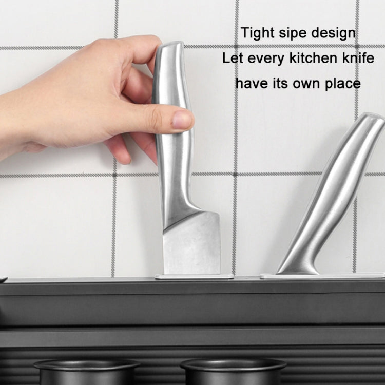 Kitchen Wall Mounted Seasoning Bottle Knife Storage Rack, Specifications B2 50cm Two Cup 8 Hook