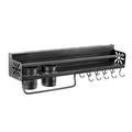 Kitchen Wall Mounted Seasoning Bottle Knife Storage Rack, Specifications C2 60cm Two Cup 10 Hook