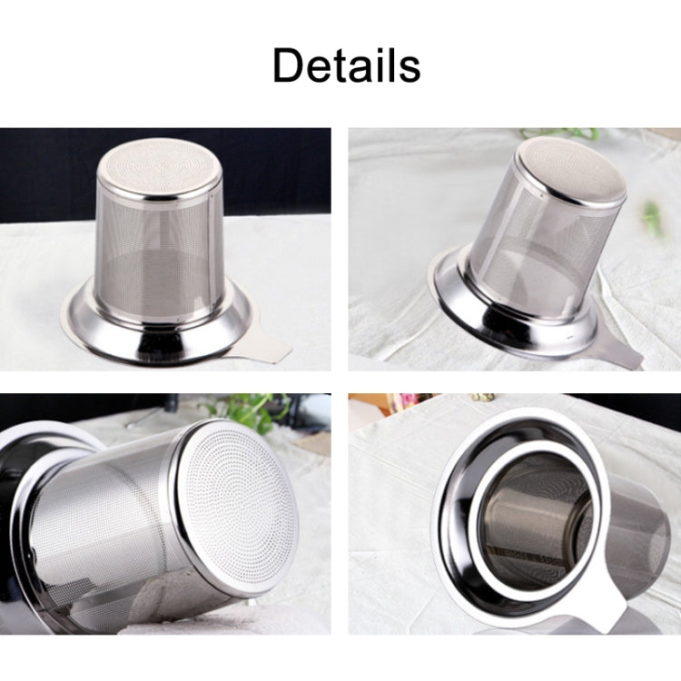 304 Stainless Steel Teapot Flat Bottom High Density Strainer With Handle(Silver)