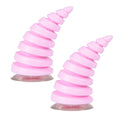2PCS Motorcycle Horn Sucker Helmet Decoration(Pink)