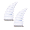 2PCS Motorcycle Horn Sucker Helmet Decoration(White)