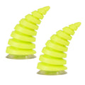 2PCS Motorcycle Horn Sucker Helmet Decoration(Green)