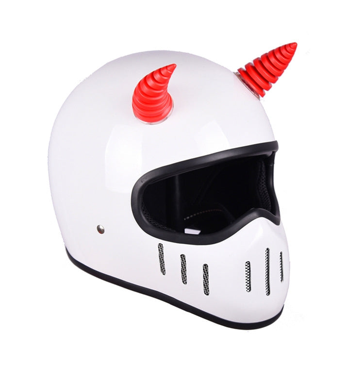 2PCS Motorcycle Horn Sucker Helmet Decoration(White)