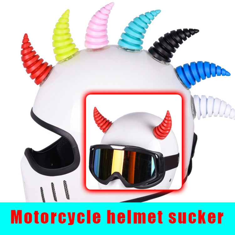 2PCS Motorcycle Horn Sucker Helmet Decoration(Red)