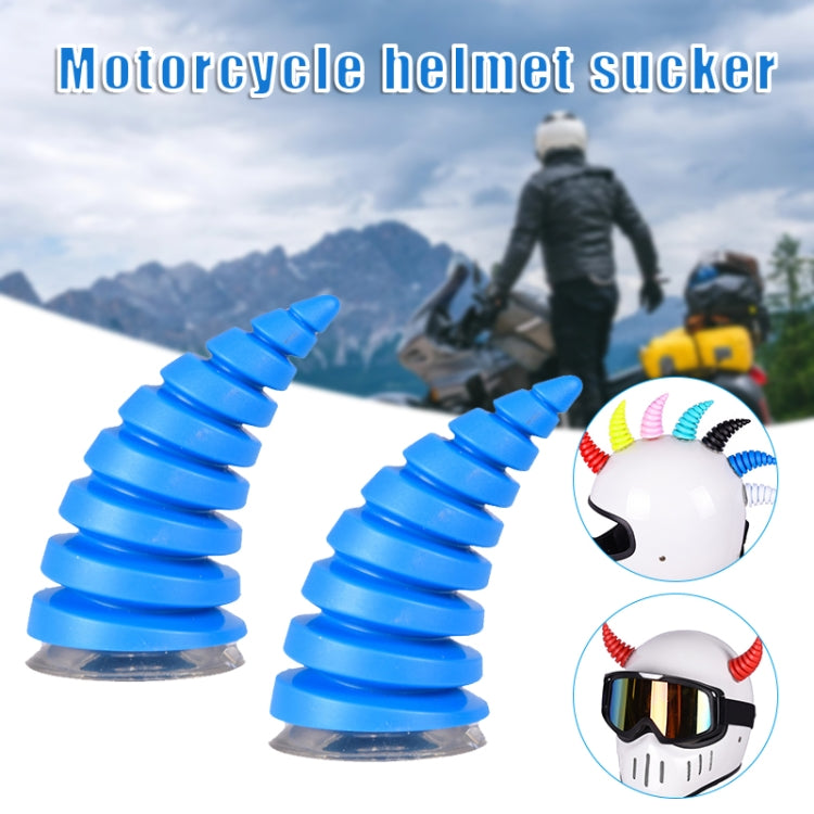 2PCS Motorcycle Horn Sucker Helmet Decoration(White)