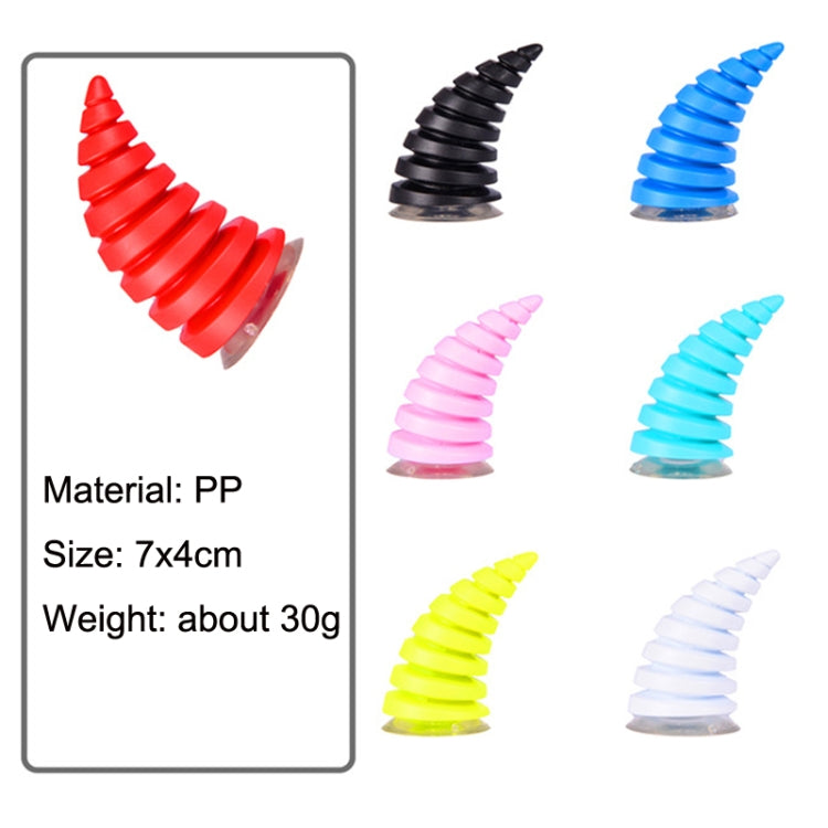 2PCS Motorcycle Horn Sucker Helmet Decoration(Pink)