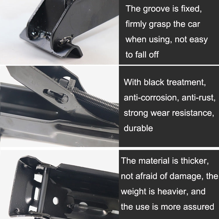Portable Car Jack Z Type Hand Crank Tire Changing Tool(Black)