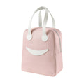 Smile Lunch Bag with Leather Handles, Size: L (Pink)