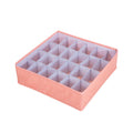 Foldable Drawer Clothes Storage Box, Spec: 24 Grids (Red)