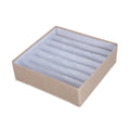 Foldable Drawer Clothes Storage Box, Spec: 7 Grids (Linen)