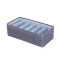 Foldable Drawer Clothes Storage Box, Spec: 6 Grids (Gray)