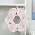 2 PCS Thin Cotton Gauze Waterproof Soft 360 Degree Rotating Baby Bib(Pink)
