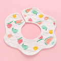 2 PCS Thin Cotton Gauze Waterproof Soft 360 Degree Rotating Baby Bib(Fruit Paradise)