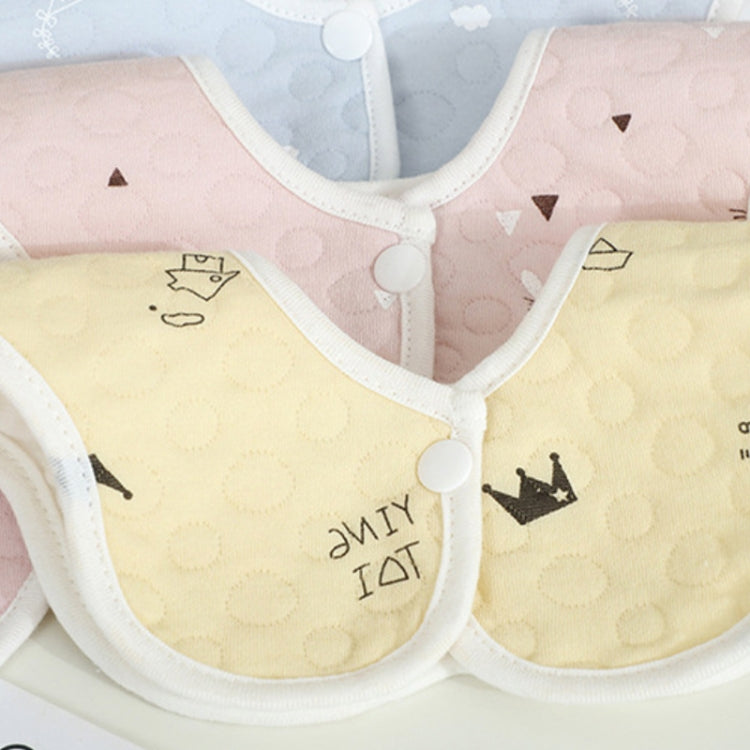 2 PCS Thin Cotton Gauze Waterproof Soft 360 Degree Rotating Baby Bib(Blue Triangle)