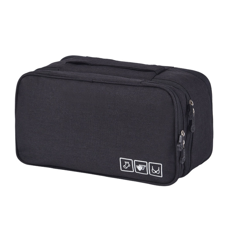 RH901 Portable Travel Underwear Bra Packaging Storage Bag(Black)