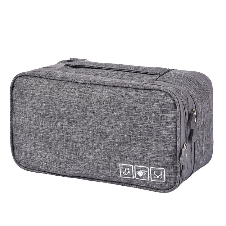 RH901 Portable Travel Underwear Bra Packaging Storage Bag(Light Grey)