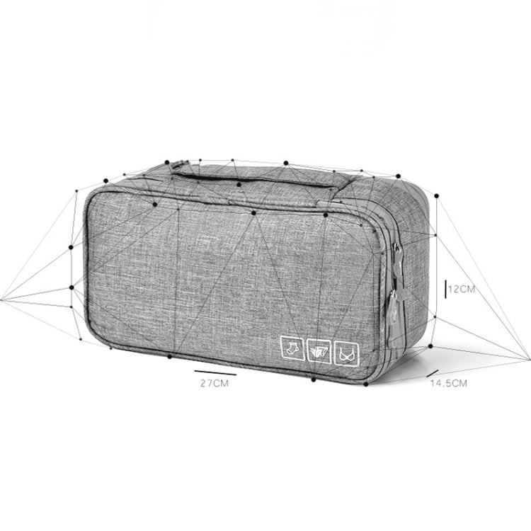 RH901 Portable Travel Underwear Bra Packaging Storage Bag(Black)