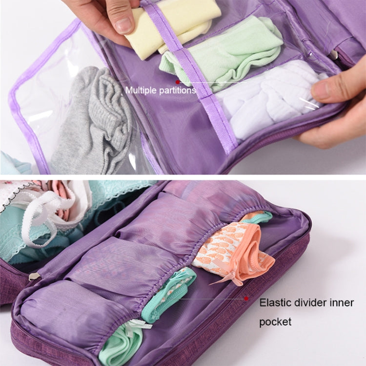RH901 Portable Travel Underwear Bra Packaging Storage Bag(Black)