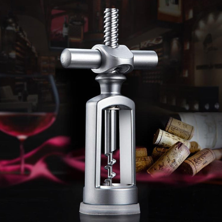 Kitchen Zinc Alloy Wine Bottle Opener(Silver)