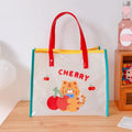 Summer Girl Jelly Bag Cartoon Transparent Shoulder Bag Waterproof Beach Bag(1 Cherry Tiger)