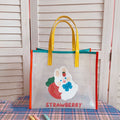 Summer Girl Jelly Bag Cartoon Transparent Shoulder Bag Waterproof Beach Bag(3 Carrot Rabbit)