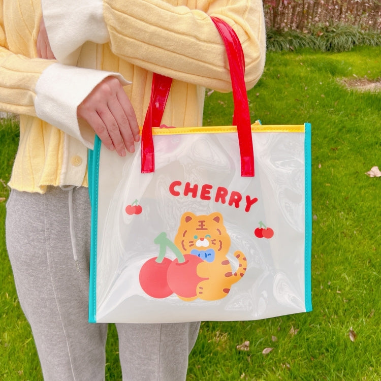 Summer Girl Jelly Bag Cartoon Transparent Shoulder Bag Waterproof Beach Bag(4 Wing Rabbit)