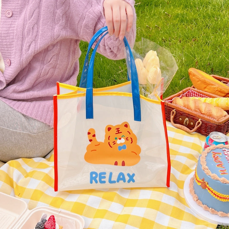Summer Girl Jelly Bag Cartoon Transparent Shoulder Bag Waterproof Beach Bag(4 Wing Rabbit)