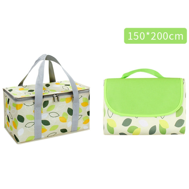 JY2209 Camping Moistureproof Portable Picnic Basket Set, Spec: Leaves+150x200cm