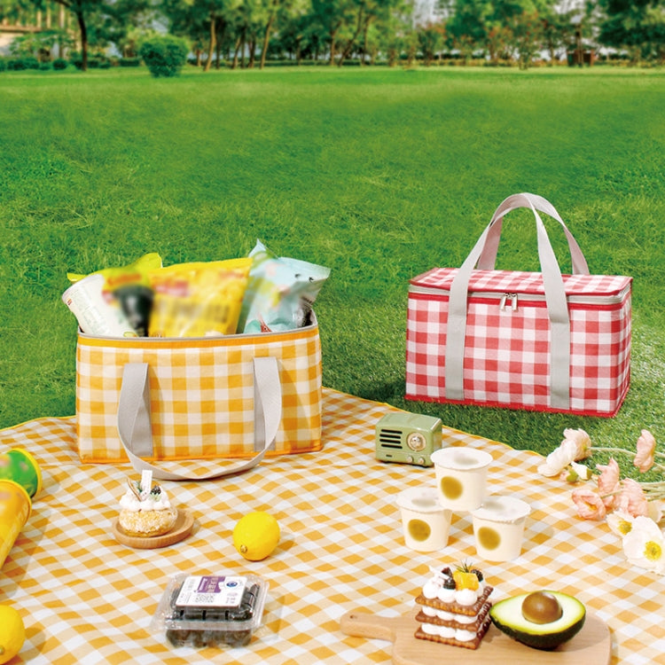 JY2209 Camping Moistureproof Portable Picnic Basket Set, Spec: Red White+200x200cm